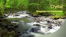  Presentation with mountain and couples - Presentation design enhanced with mountain river in the wood background and a tawny brown colored foreground