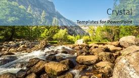  Presentation with yosemite - Amazing slides having mountain-river-in-yosemite-national backdrop and a light blue colored foreground