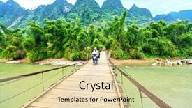 Presentation with forest bridge - Audience pleasing PPT layouts consisting of mountain river northern vietnam backdrop and a  colored foreground