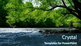  Presentation with mountain stream - Amazing presentation theme having female shoes on a high heel isolated on a white background backdrop and a coral colored foreground