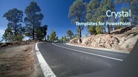  Presentation with spain - Beautiful slide deck featuring mountain road canary island tenerife backdrop and a ocean colored foreground