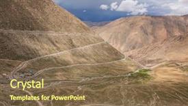  Presentation with himalaya - Theme enhanced with mountain road climbing up background and a violet colored foreground