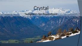  Presentation with alps - Audience pleasing presentation design consisting of mountain road in the alps backdrop and a  colored foreground