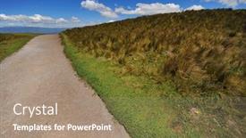  Presentation with ecuador - Colorful PPT theme enhanced with mountain road old pichincha volcano near quito ecuador backdrop and a coral colored foreground