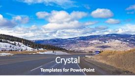  Presentation with british columbia canada - PPT layouts enhanced with mountain road to okanagan background and a  colored foreground