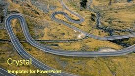  Presentation with romania - PPT layouts featuring mountain-serpentine-of-transfagarasan-highway background and a tawny brown colored foreground
