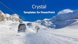  Presentation with resort - Cool new presentation with mountain-ski-resort-hochgurgl-austria backdrop and a ocean colored foreground