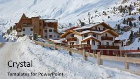  Presentation with ski - PPT layouts enhanced with mountain ski resort obergurgl austria - nature and sport background background and a light gray colored foreground