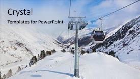  Presentation with resort - Beautiful theme featuring mountain-ski-resort-obergurgl-austria backdrop and a light blue colored foreground