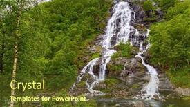  Presentation with forests - PPT theme enhanced with mountain-slopes-are-overgrown background and a tawny brown colored foreground