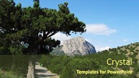 Presentation with couples on the mountain - Colorful slides enhanced with mountain-sokol-in-sudak backdrop and a tawny brown colored foreground