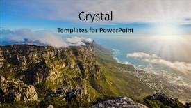  Presentation with cape town south africa - Slide deck featuring mountain south africa cape town background and a light blue colored foreground