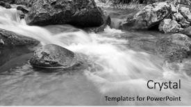  Presentation with mountain stream - Beautiful presentation featuring mountain stream backdrop and a light gray colored foreground