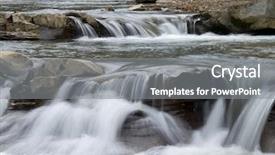  Presentation with mountain stream - Audience pleasing presentation theme consisting of mountain stream backdrop and a gray colored foreground