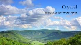  Presentation with russia - Slide set featuring mountain-summer-landscape-in-russia background and a light blue colored foreground