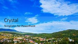  Presentation with salt lake city - Theme consisting of mountain to the city background and a light blue colored foreground