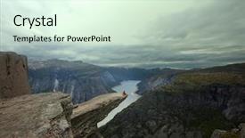  Presentation with world war 2 norway - Amazing theme having mountain top - trolltunga in norway backdrop and a soft green colored foreground