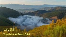  Presentation with mountain top - Presentation design with mountain-top-view-in-basque background and a  colored foreground