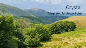  Presentation with mountain top - Theme featuring mountain-top-view-in-basque background and a light blue colored foreground