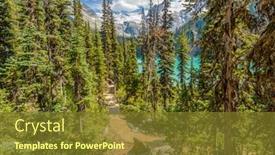  Presentation with british columbia canada - Slide deck enhanced with mountain-trail-in-british-columbia background and a tawny brown colored foreground