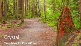  Presentation with british columbia canada - PPT layouts enhanced with mountain-trail-in-british-columbia background and a coral colored foreground