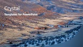  Presentation with colorado - Colorful theme enhanced with mountain-valley-at-colorado-foothills backdrop and a gray colored foreground