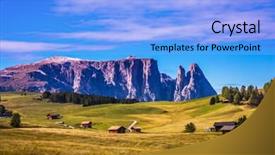  Presentation with rock climbing to top of mountain - Audience pleasing PPT layouts consisting of mountain valley well-known international backdrop and a  colored foreground