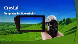  Presentation with green visi - PPT theme consisting of mountain video background - summer landscape of green valley background and a  colored foreground