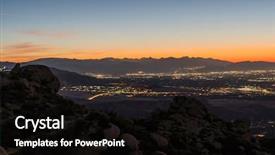  Presentation with mountain view california - Beautiful presentation theme featuring mountain view of porter ranch backdrop and a black colored foreground