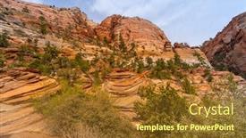  Presentation with states - PPT layouts enhanced with mountain-viewpoint-landscape-in-zion background and a tawny brown colored foreground