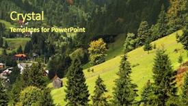  Presentation with maramures - Beautiful PPT theme featuring mountain village in maramures romania backdrop and a tawny brown colored foreground