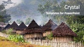  Presentation with indonesia - Cool new slides with mountain village in papua indonesia backdrop and a gray colored foreground