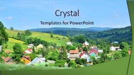  Presentation with k2 mountain movement - Audience pleasing theme consisting of mountain village komancza in bieszczady backdrop and a  colored foreground