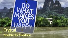  Presentation with exotic foods - Theme having mountain wisdoms - do what makes you happy background and a violet colored foreground