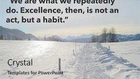  Presentation with philosopher - Slide deck consisting of mountain wisdoms - inspirational quote by ancient greek background and a light gray colored foreground