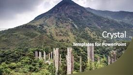  Presentation with wisdom - PPT layouts featuring mountain wisdoms - wisdom path at the hills background and a gray colored foreground