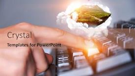  Presentation with snow mountain - Theme having mountain-with-snow-top background and a coral colored foreground