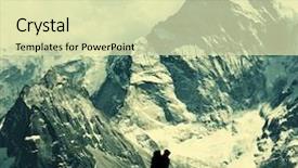  Presentation with mountain climb motivational - Colorful theme enhanced with mountaineer guide - climber in himalayan mountain ama backdrop and a  colored foreground