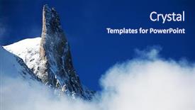  Presentation with dens in dent - Theme featuring mountaineer guide - dent de geant haute savoie background and a  colored foreground