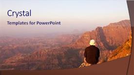  Presentation with ethiopia - Audience pleasing slides consisting of mountaineer guide - hiker in simien mountains ethiopia backdrop and a sky blue colored foreground