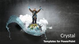  Presentation with adventure - Slides consisting of mountaineer-ready-for-adventure-mixed background and a dark gray colored foreground