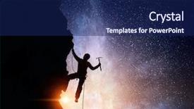  Presentation with extreme - Beautiful slides featuring mountaineering - extreme climbing is his adrenaline backdrop and a navy blue colored foreground