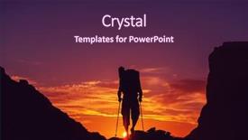  Presentation with hiking - Amazing presentation having mountaineering - hiking scene backdrop and a wine colored foreground