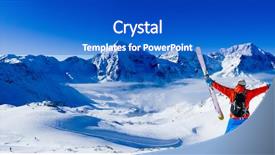  Presentation with blue ridge mountains - Slide deck having mountaineering - mountaineer backcountry ski along background and a cobalt blue colored foreground