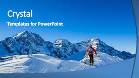  Presentation with backcountry - Amazing slides having mountaineering - mountaineer backcountry ski spring walking backdrop and a gray colored foreground