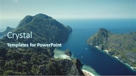  Presentation with philippines - Colorful slide deck enhanced with mountainous-greenery-islets-at-sea backdrop and a ocean colored foreground