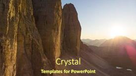  Presentation with alps - Slide set having mountainous-landscape-in-evening background and a tawny brown colored foreground