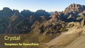  Presentation with alps - Cool new slide set with mountainous-landscape-in-evening backdrop and a tawny brown colored foreground