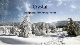  Presentation with christmas magic - Audience pleasing presentation theme consisting of mountains - magic christmas snowy background backdrop and a light blue colored foreground