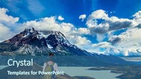  Presentation with chile - PPT theme enhanced with del paine national park chile background and a ocean colored foreground